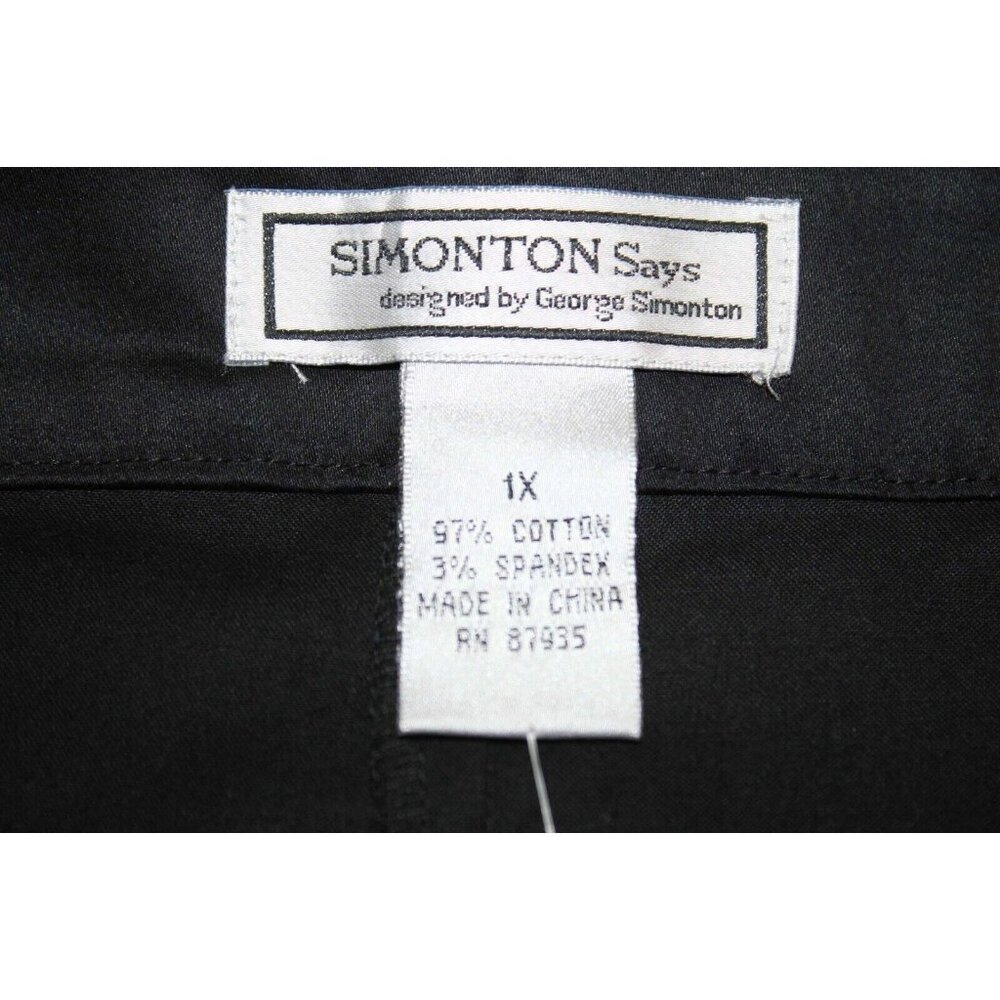 Simonton QVC Women's Black Straight-Leg Pants NWT - Picture 3 of 6